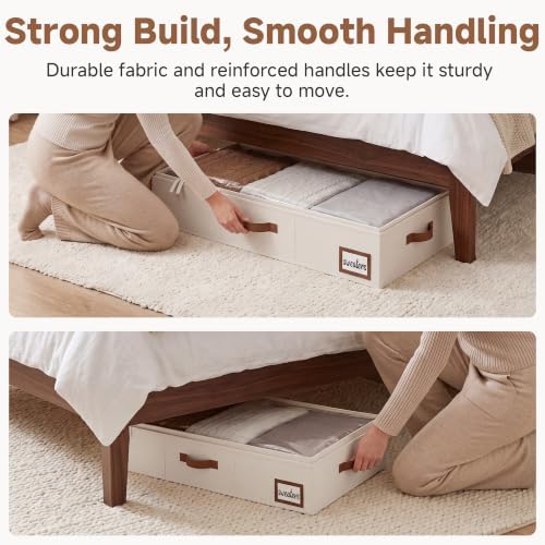 StorageWorks 6 Inch Low Profile Under Bed Storage Containers with Clear Lid - Image 4