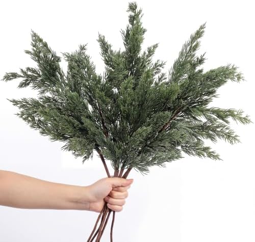 Wavwavw 6 Pcs 25.5 Inch Artificial Christmas Cedar Pine Needles Branches by Wavwavw