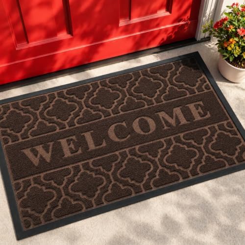Yimobra Welcome Door Mat, 29.5 x 17 in, Brown by Yimobra