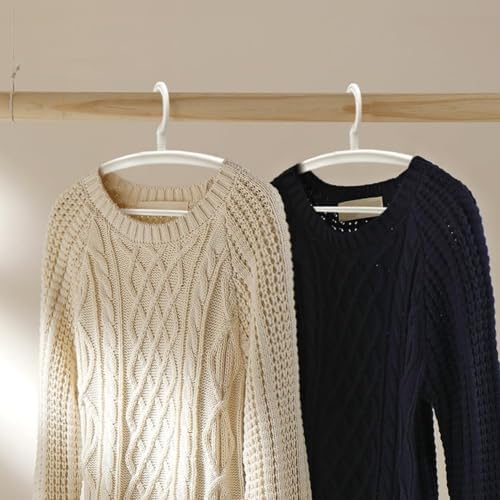 Heavy Duty Coat Hangers Swivel Wide Winter Jacket Hanger White - Image 5
