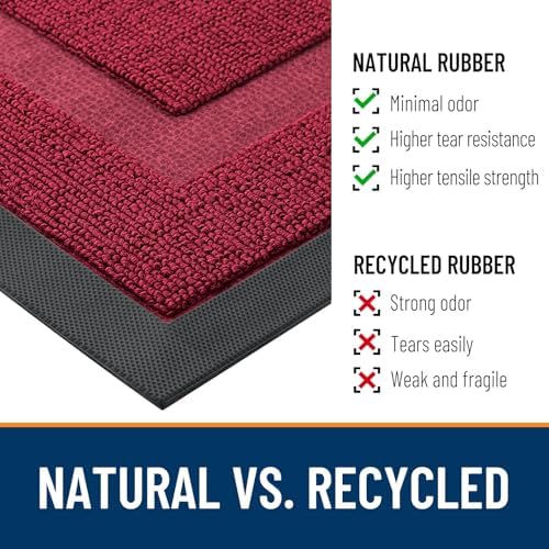 OLANLY Front Door Mat Outside 33x21, All-Season Heavy-Duty Rubber Doormat - Image 3