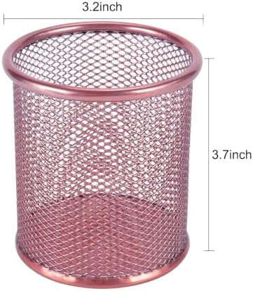 PAG-Mass Pencil Holder for Desk, 2 Pack Desktop Pen Cup, Office Supplies Rose Gold Desk Organizers and Accessories Organization, Makeup Brush Holder, Copper - Image 4