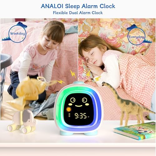 ANALOI Alarm Clock for Kids, Ok to Wake Up Sleep Training Clock for Boys - Image 6