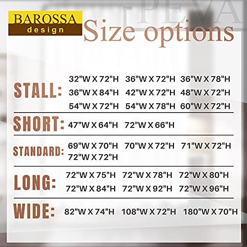 Barossa Design Small Shower Curtain or Liner for Shower Stall, Clear, 36x72 - Image 4