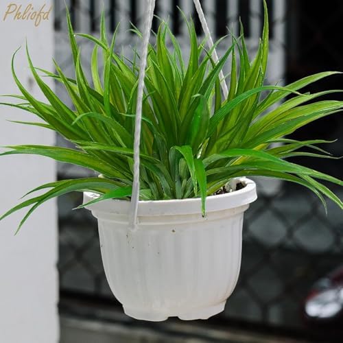 32 Pcs Artificial Grass Fake Plants 17.3in Outdoor Plants UV Resistant Faux Greenery Stems Fake Grass for Home Window Garden Office Patio Pathway Front Porch Halloween Décor Green - Image 5