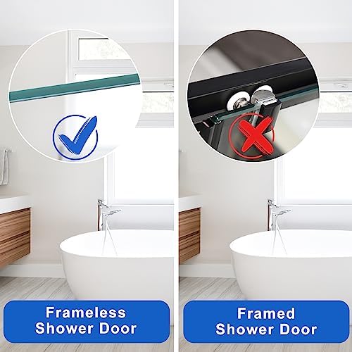 Shower Door Hooks, Shower Hooks for Towels, Heavy Duty Drilling-Free Double Sided Towel Hooks for Bathroom Frameless Glass Door, Over the Door Towel Hooks, 3 Packs - Image 4
