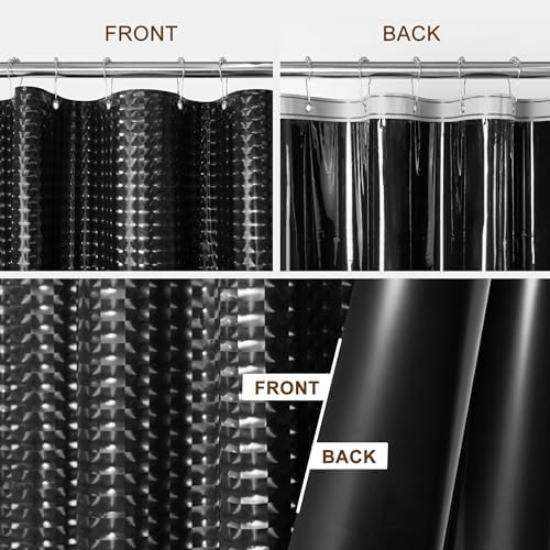 Barossa Design Black Stall Size Shower Curtain Liner 36x72 - Image 2