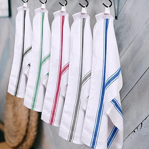 Utopia Towels Blue Dish Towels [6 Pack - 15 x 25 Inches] 100% Ring Spun Cotton Highly Absorbent & Reusable Cleaning Bar, Tea, Kitchen and Dishcloths Set - 200 GSM - Image 2
