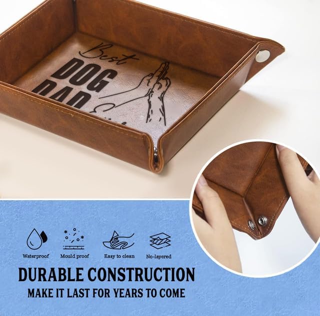 Dog Gifts For Men - PU Leather Desk Organizer Accessories, Unique Funny Dog Dad Birthday Gift For Fathers Day - Image 4