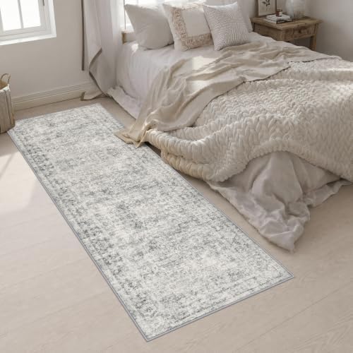 3x10 Washable Runner Rug：Modern Abstract Soft Carpet Black Grey - Image 5