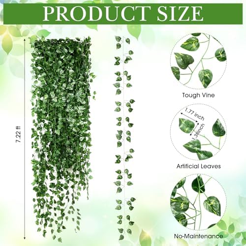 24 Pcs 158ft Artificial Ivy Garland Fake Vines Bulk Greenery - Image 2