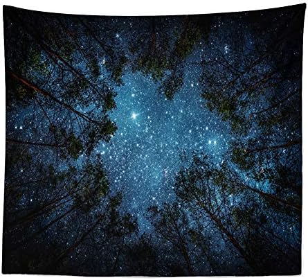 Llamazing Forest Landscape Tapestry for Living Room & Bedroom - Magic Tapestry Curtain (Looking Up at The Stars, 60''L51''W) - Image 2