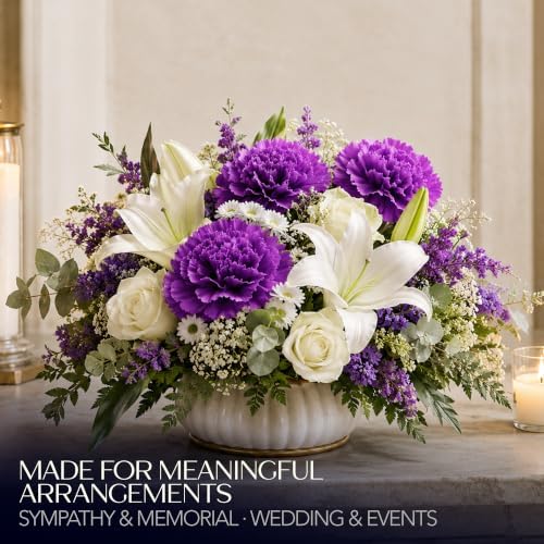 Royal Imports Carnation Artificial Flowers for Weddings – Purple 100pk - Image 3