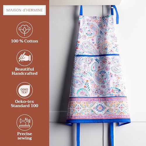 Maison d' Hermine Aprons for women with Pocket 100% Cotton (27.50"x31.50") - Image 2