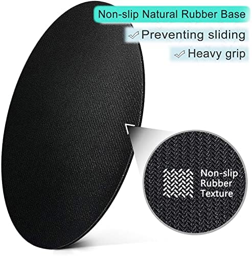 ITNRSIIET Round Mouse Pad with Stitched Edge Premium-Textured Waterproof Non-Slip Rubber Base Desktop Protection Mat Diameter 8.7 inches, White marbling - Image 4
