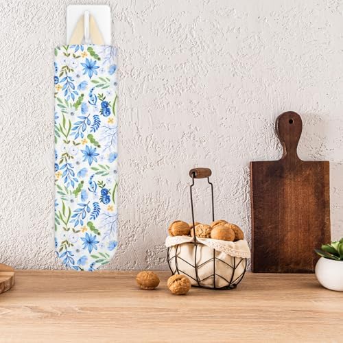 Plastic Bag Holder, Wall Mount Grocery Bag Organizer for Plastic Bags, Reusable Grocery Bags Organizer for Home Kitchen Pantry Decor (P) - Image 6