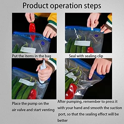 Sous Vide Bags 15pack Large Size 10.2x13.4in/ 26x34cm Food Vacuum Storage Bags, Reusable Vacuum Zipper for Sous Vide Cooking, 2 Sealing Clips for Food Storage and Sous Vide Cooking - Image 5