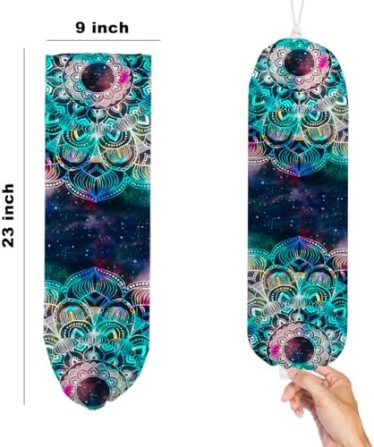 2Pcs Mandala Plastic Bag Holder, Wall Mount Grocery Bag Holder - Image 2