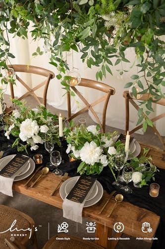 Ling's moment Rosa Banksiae Artificial Vines, Silk Greenery Garlands - Image 2