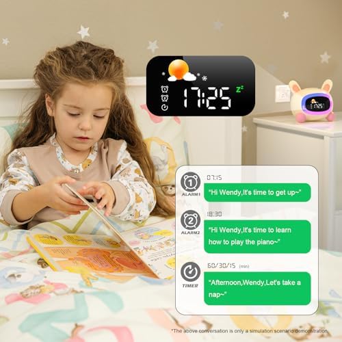 ANALOI Alarm Clock for Kids, Ok to Wake Sleep Training Clock Night Light - Image 4