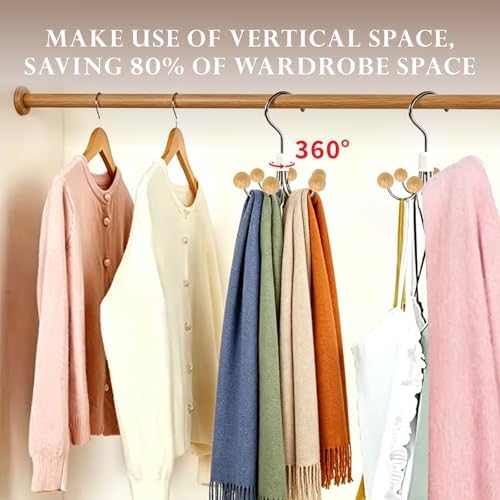 Sweatshirt Hangers with 6 Cedar Balls, Purse Hanger, Scarf Hanger - Image 4