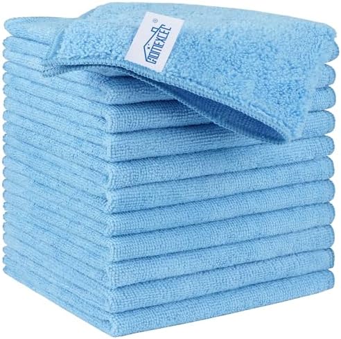 HOMEXCEL Blue Microfiber Cleaning Cloth, Microfiber Towels for Car, 12 Pack by HOMEXCEL