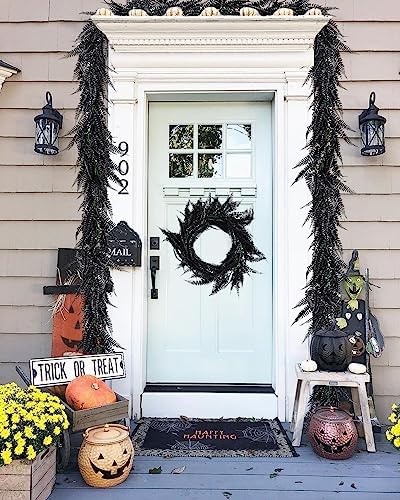 RECUTMS 2Pcs 5.8Ft Black Artificial Boston Fern Garland Fake Hanging Vines - Image 4