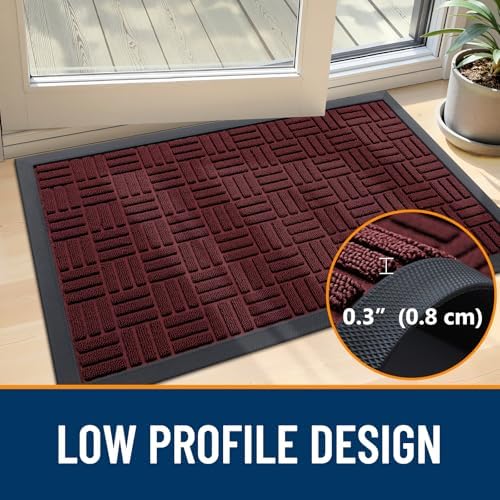 OLANLY Front Door Mat Outside Entrance 35x23, Heavy-Duty Rubber Doormat - Image 5