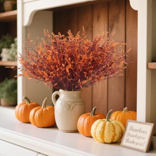 RECUTMS Outdoor Faux Plant Fall Fake Plant UV Resistant Artificial Greenery - Image 5