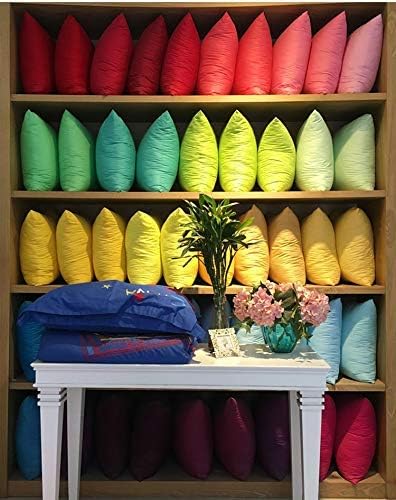 Thmyo 4-Pack 100% Cotton Comfortable Solid Decorative Throw Pillow Case Square Cushion Cover Pillowcase Sublimation Blank Pillow Covers DIY Throw Pillowcase for Couch Sofa Bed(22x22inch/ 55x55cm,Red) - Image 5