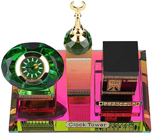 Ramadan Decorations for Home Muslim 21×18×10 Muslim kaaba Clock Tower Model Islamic Architecture handicrafts Home Desktop Decor - Image 5