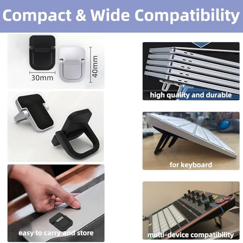 Portable Laptop Stand Zinc Alloy Anti-Slip Keyboard Riser Suitable for 10-17 Inches Laptops, Black - Image 5