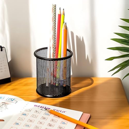 Pen Holder Pencil Organizer Mesh Cup Marker Tape Clip Scissors Container for Office Desk School Student and Teacher - Image 3