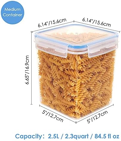 Vtopmart 2.5L / 84.5oz Food Storage Containers, 4 PCS, Blue - Image 2