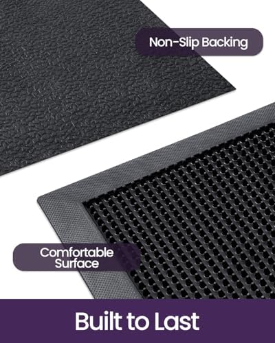DEXI Door Mat Outside Entrance 24x36, Heavy Duty Rubber Doormats, Black - Image 5
