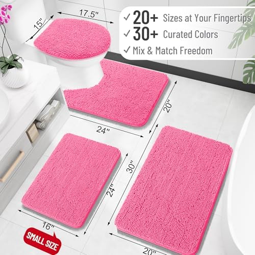 OLANLY Bathroom Rugs 34x21, Extra Soft Absorbent Chenille Bath Rugs - Image 2