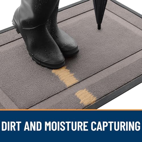 OLANLY Front Door Mat Outside 47x23, All-Season Heavy-Duty Rubber Doormat - Image 4