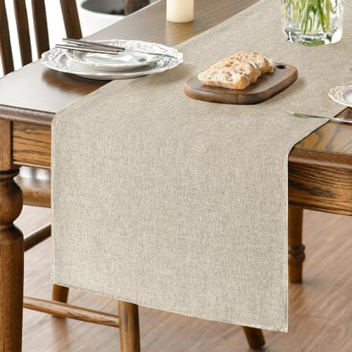 Artoid Mode Light Brown Table Runner, Seasonal Fall Washable Kitchen Dining Table Decoration for Home Party Decor 13x60 Inch by ArtoidMode