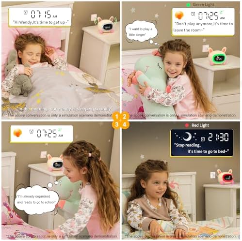 ANALOI Alarm Clock for Kids, Ok to Wake Sleep Training Clock Night Light - Image 3