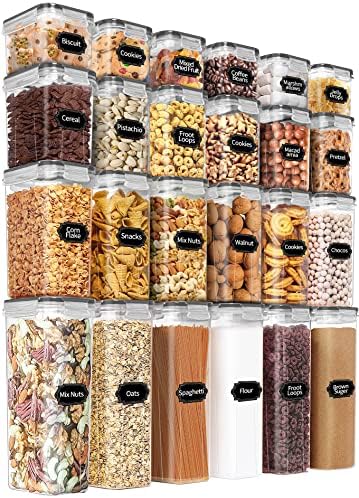 PRAKI Airtight Food Storage Containers Set with Lids - 24 PCS, BPA Free by PRAKI