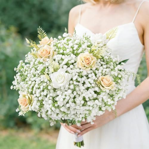 Babys Breath Artificial Flowers 18 PCS White Artificial Baby Breath Flowers - Image 5