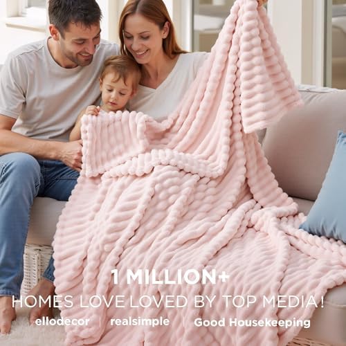 Bedsure Soft Cal Size Blanket for Bed Crystal Pink 102"x96" - Image 2