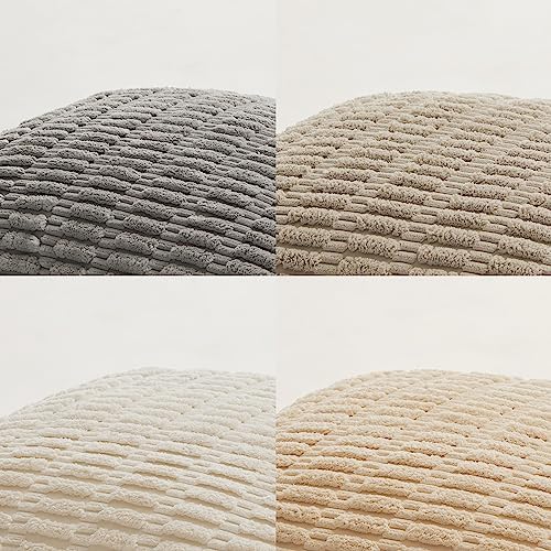 Fancy Homi 4 Packs Decorative Throw Pillow Covers for Living Room Couch Bed, Modern Farmhouse Boho Home Décor Accent Cushion Case, 20" x 20", Neutral - Image 5