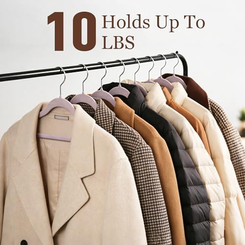 Velvet Hangers 30 Pack, 17.5" Non-Slip Clothes Hangers, Purple - Image 6