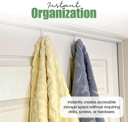 Evelots Over the Door Hooks, 4 Pack Heavy Duty Coat, Hat & Towel Hangers - Image 7