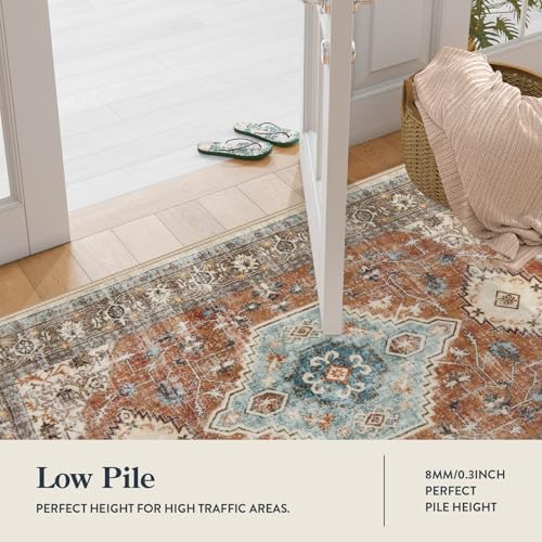 Lahome Oriental Hallway Runner Rug, 2.5x8 Washable Kitchen Runner Non Slip - Image 3