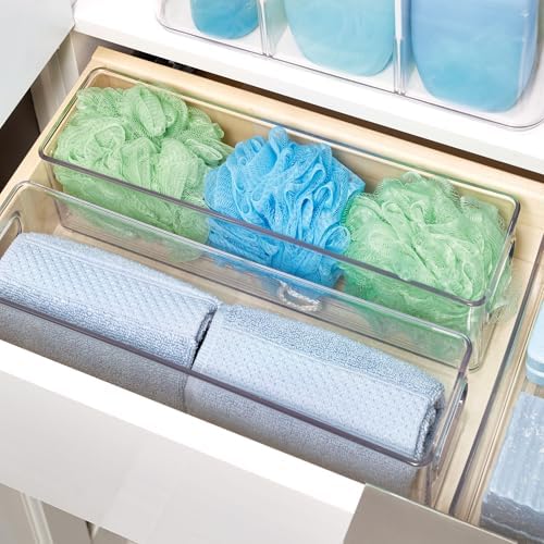 iDesign Stackable Fridge Bin with Handles, Set of 3, Clear - Image 6
