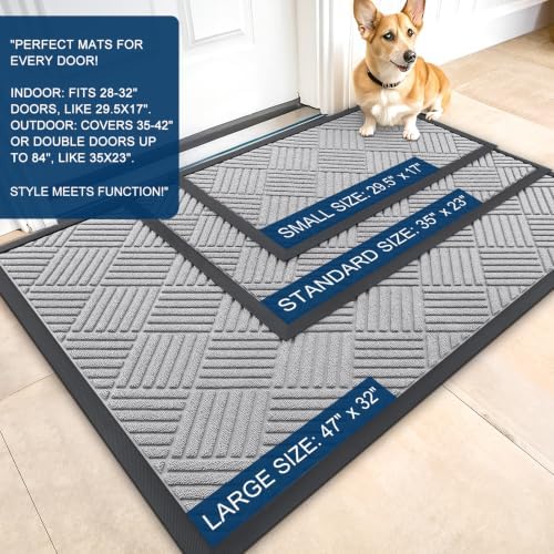 OLANLY Front Door Mat Outside Entrance 33x21, Waterproof Heavy-Duty Doormat - Image 2