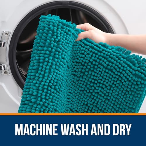 OLANLY Bathroom Rugs 34x21, Extra Soft Absorbent Chenille Bath Rugs - Image 5
