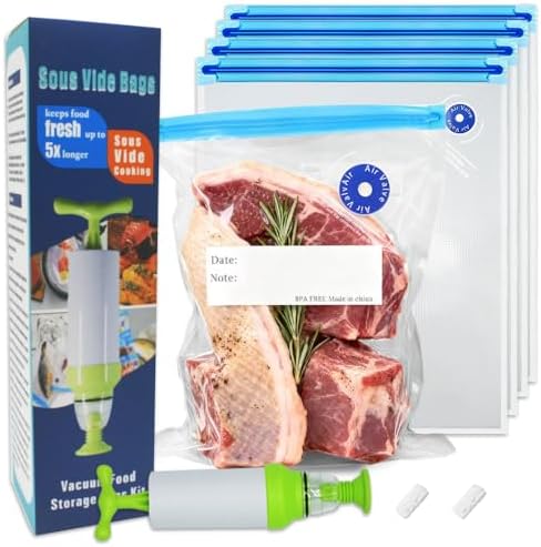 10pcs 12.6x17.72in/32x45cm Extra Large Sous Vide Bags by Daarcin